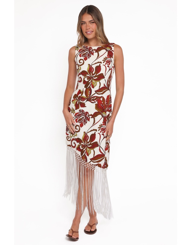 Petal & Pup - Aquarius Midi Dress - Brown Floral