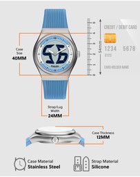 Fossil - Archival Big Tic Blue Analogue-Digital Watch