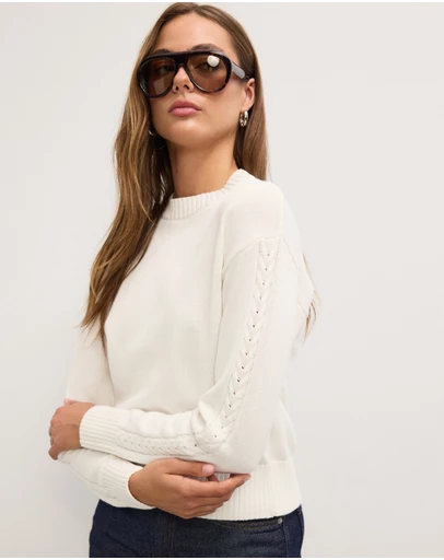 The Fated - Verona Braid Knit Jumper