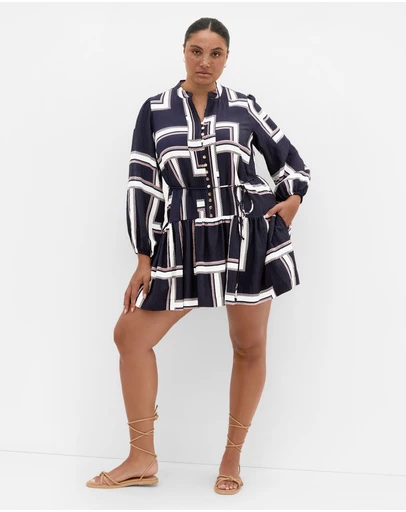City Chic - Laurie Print Mini Dress