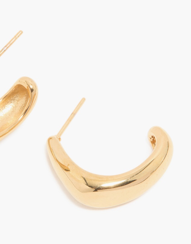 Lovisa - Waterproof Gold Plated Stainless Steel Banana Shape Hoop Earrings
