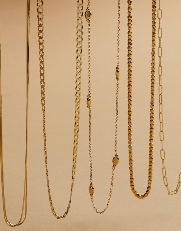 Najo - Volare Yellow Gold Necklace (45cm+ext)