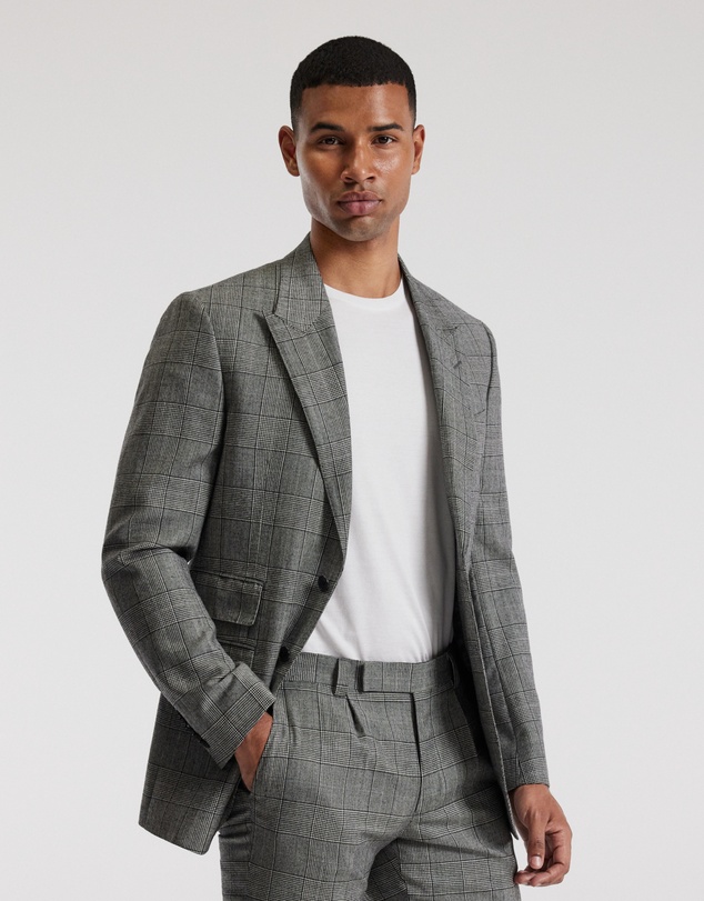 Calibre - Glen Check Suit Jacket Grey