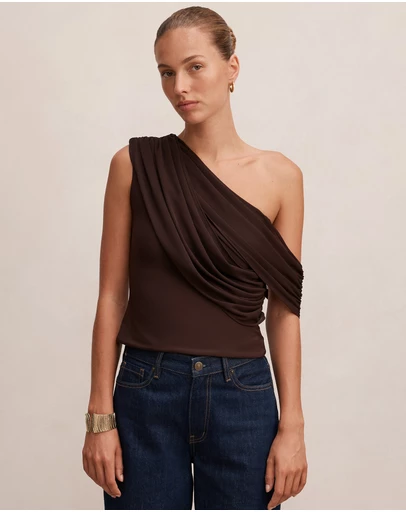 Forever New - Lucille One Shoulder Draped Top