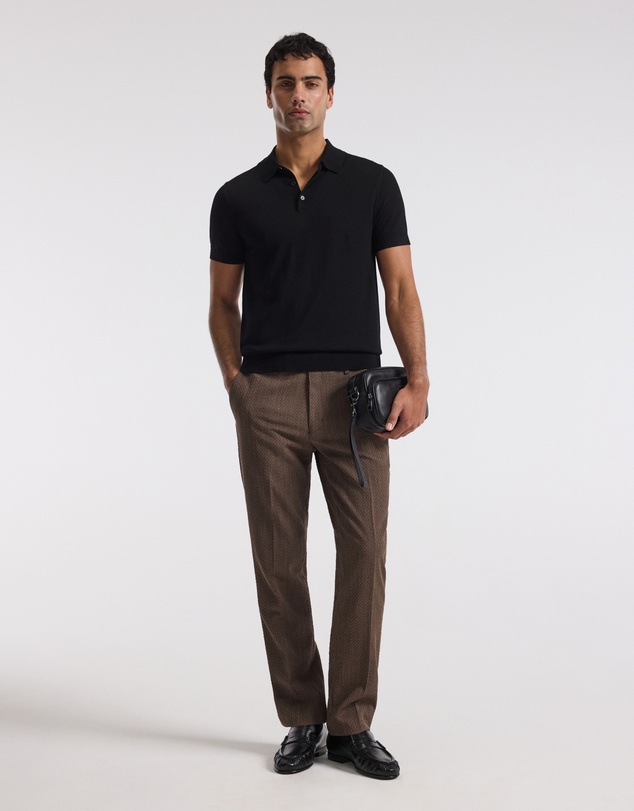 Calibre - Merino Wool Polo Black