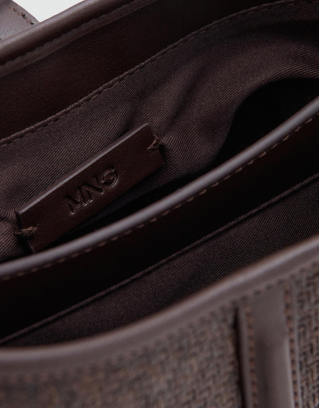 M.N.G - Small Raffia Bucket Bag