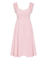City Chic - Roselyn Ruffle Tulle Midi Dress