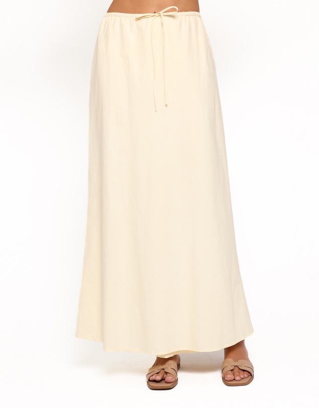 Petal & Pup - Elena Cotton Maxi Skirt - Butter Yellow