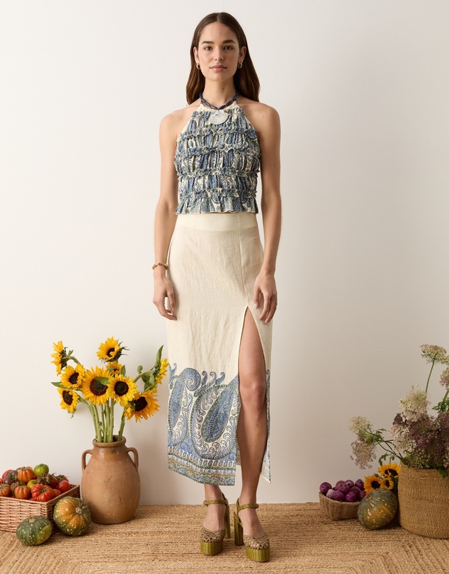 BOTEH - Arcadia Paisley Maxi Skirt With Split