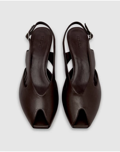 Brie Leon - Sadie Peep Toe Heel - Corn Leather