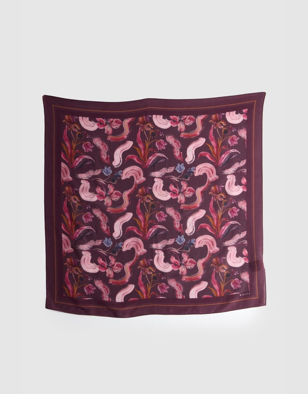 Evity - Silk Scarf Floral Print