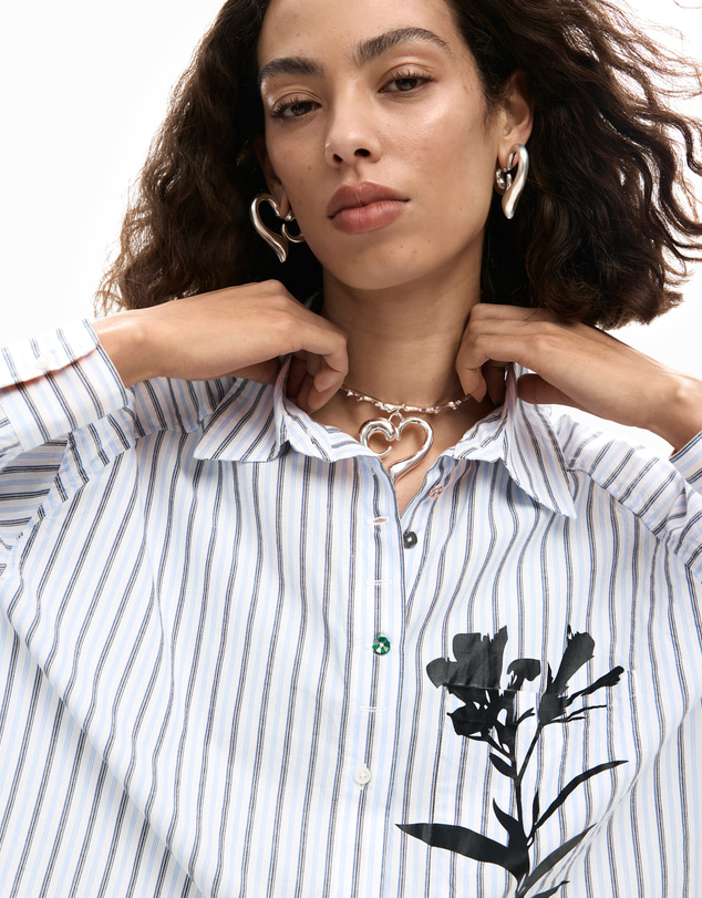Desigual - Long striped shirt
