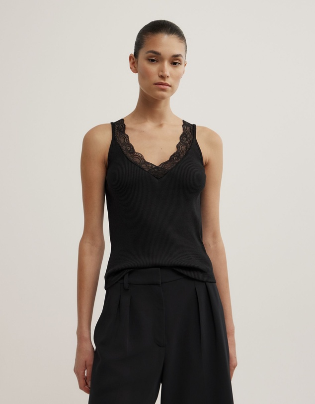 Witchery - Lace Rib Tank Top
