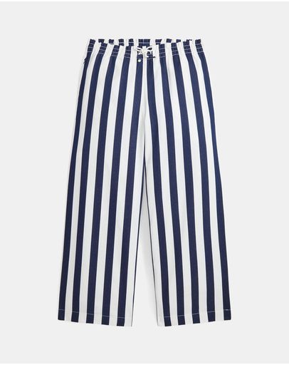 Refined Navy Deckwash White