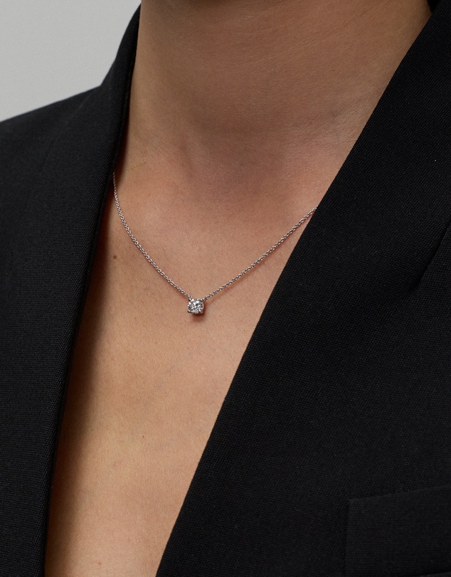 Michael Hill - 0.50TW Lab Diamond Round Brilliant Solitaire Necklace in Silver