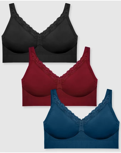 B Free Intimate Apparel - Lace Minimiser Bra - 3 Pack