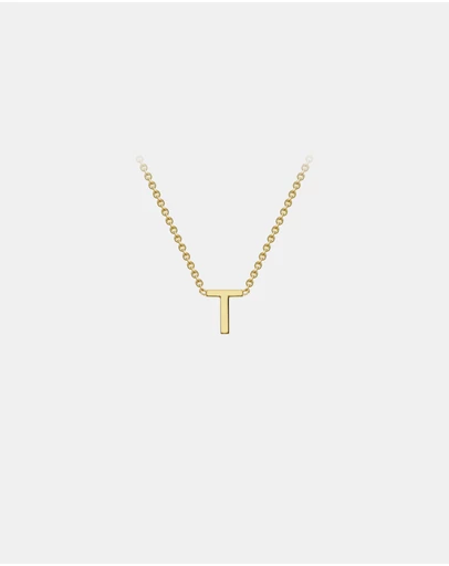 Zoe Olivia - 9K Gold Initial T Necklace