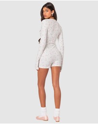 EDIKTED - Mindy Printed Pointelle Romper