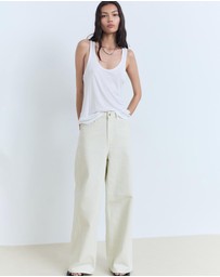 M.N.G - Mila Wideleg Mid-Rise Jeans