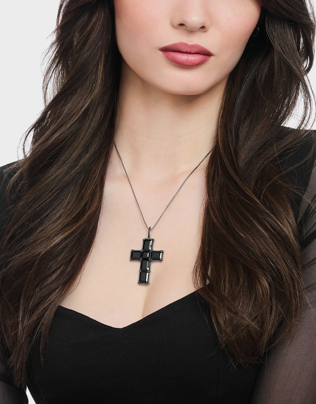 THOMAS SABO - Cross pendant with black zirconia