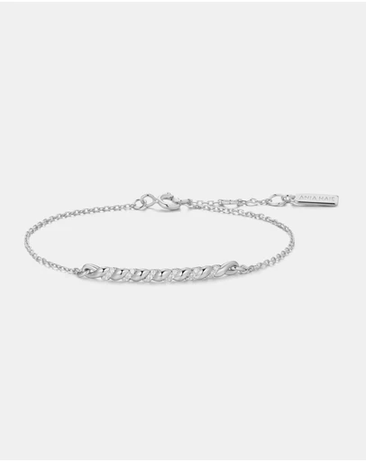 Ania Haie - Ania Haie Silver Twisted Bar Bracelet