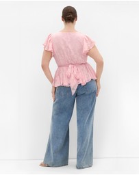 City Chic - First Date Flutter Top