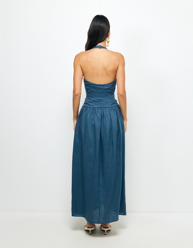 AERE - Jem Halter Linen Maxi Dress