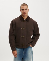Cotton On - Cropped Canvas Harrington