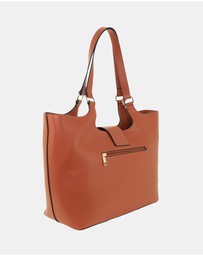 Milleni - Milleni Ladies Vegan Leather Fashion Caryall Tote Bag