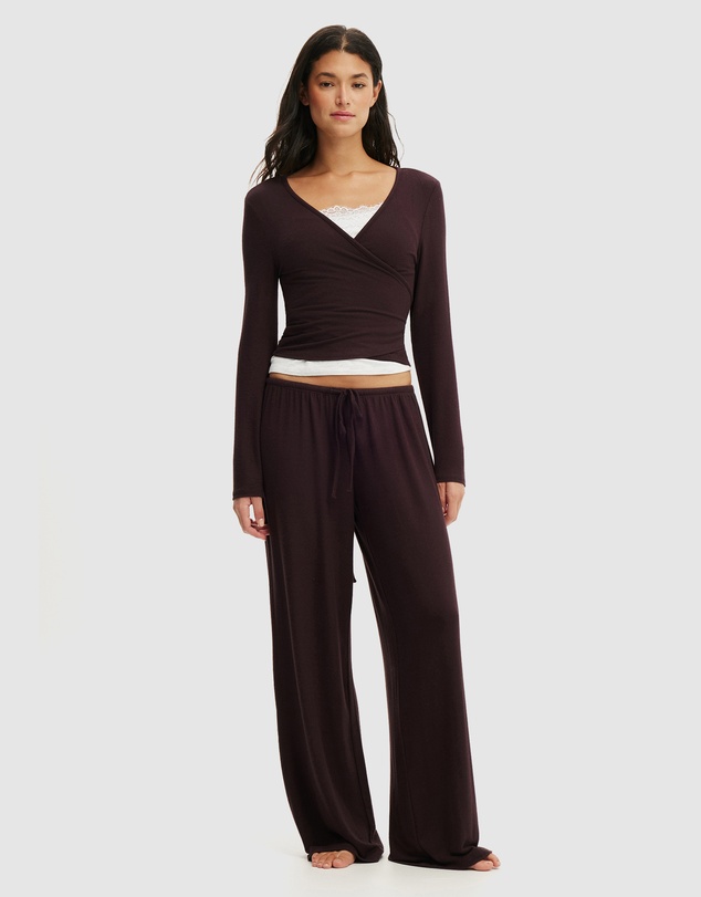Cotton On Body - Super Soft Wrap Long Sleeve Top