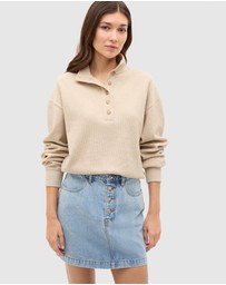 Seed Heritage - Cotton Rib Funnel Neck Sweat
