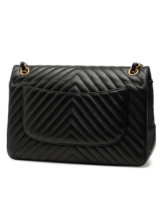 Pre-Loved by Azura Reborn - Pre-Loved Jumbo Classic Chevron Lambskin Double Flap