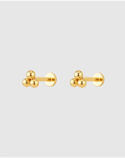 HOUSE OF SLANI - Gold Trio Flatback Ear Piercing