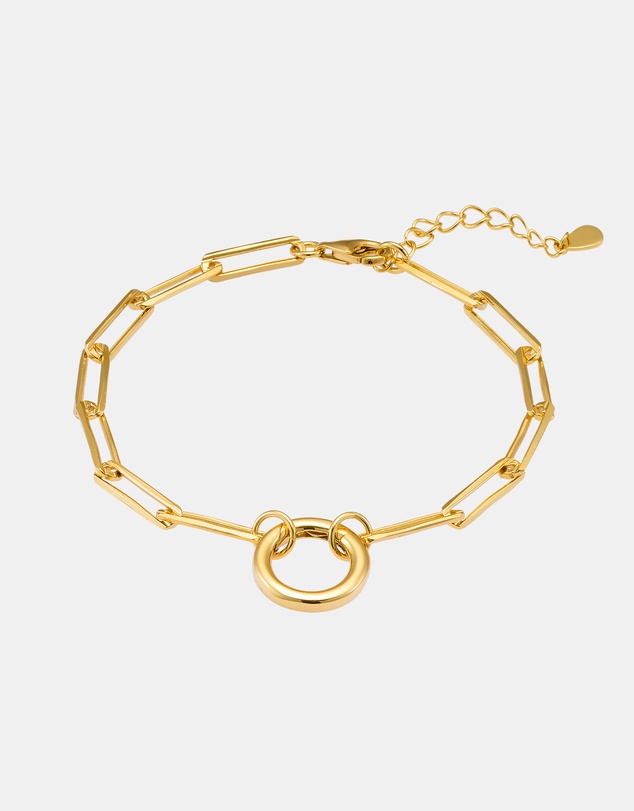 Zoe Olivia - 14K Gold Vermeil Paper Clip 'O' Link Bracelet