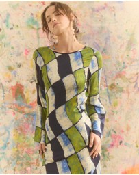 KINGA CSILLA - Oro Tile Olive Maxi Dress