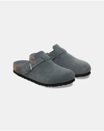 Birkenstock - Boston SFB Tonal Footbed Suede Leather Narrow - Unisex