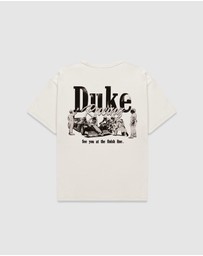 Duke + Dexter - DR3 Grey Pit Stop Vintage White T-Shirt