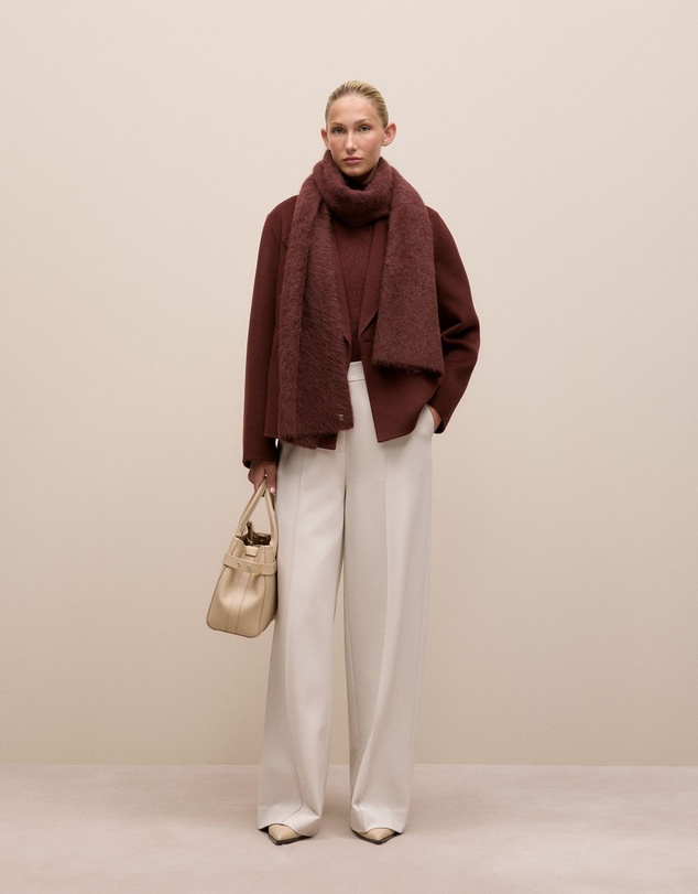 Trenery - Double Faced Wool Peacoat in Espresso