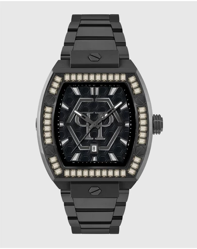 Philipp Plein - HEXAGON PHANTOM 44mm Black IP Analogue