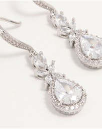 Lovisa - Silver Cubic Zirconia Halo Hook Earrings