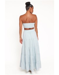 Petal & Pup - Cadence Strapless Maxi Dress - Blue
