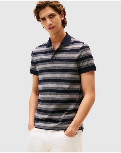Tommy Hilfiger - Stripe Structure Regular Polo