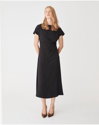 Forcast - Bianca Side Pleat Midi Dress