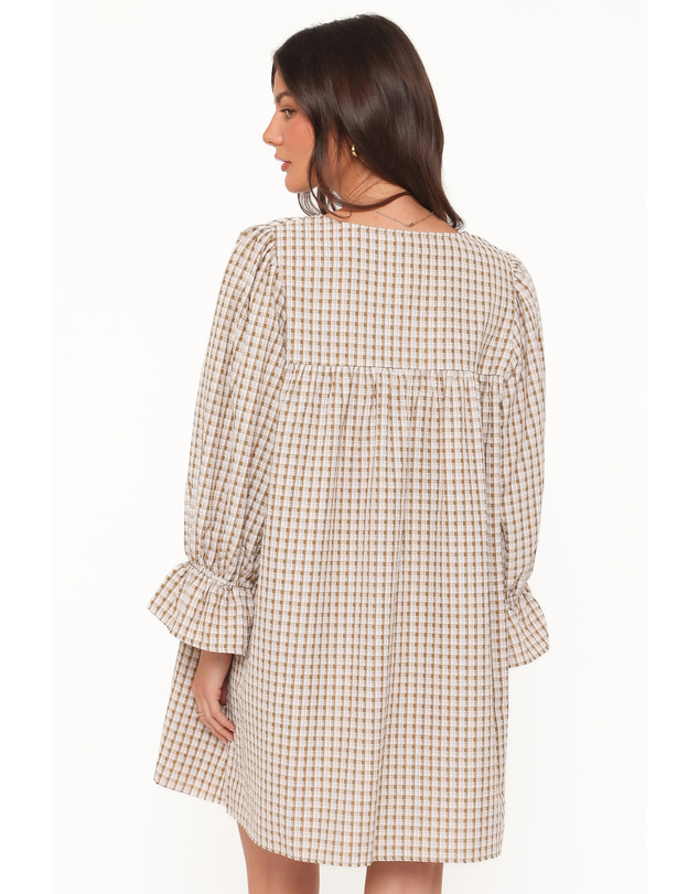 Petal & Pup - Lynden Mini Dress - Green Gingham