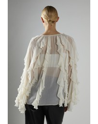 Glamorous - V-neck Button front Ruffle Blouse