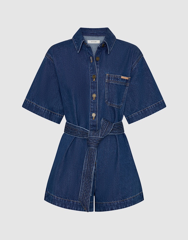 KIVARI - Indie Denim Playsuit