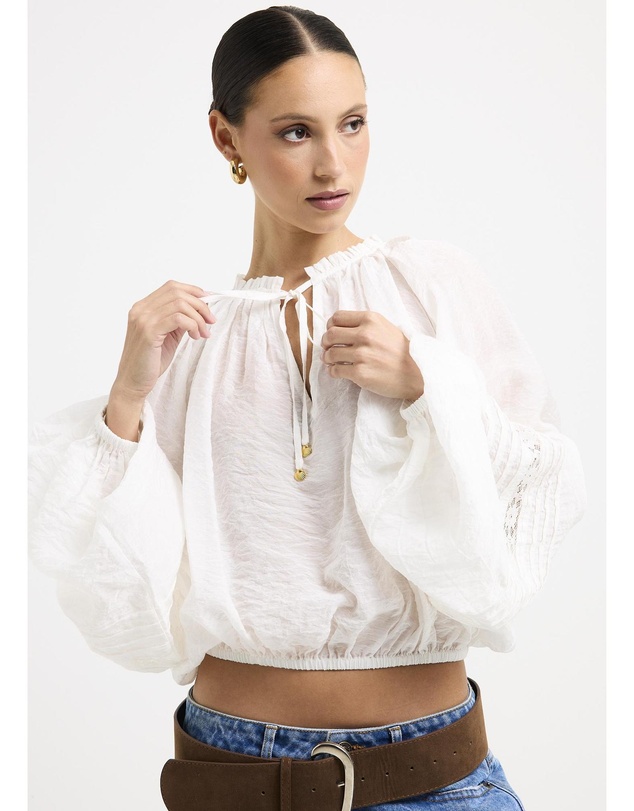 Subtitled - Attina Raglan Gathered Blouse