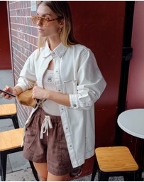Ceres Life - Goldie Longline Denim Shacket