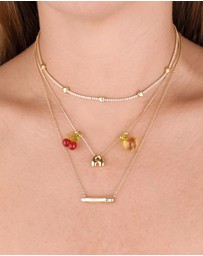 Wanderlust + Co - Color Pencil Gold Necklace