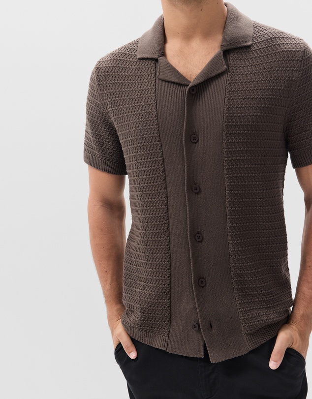UNISON - Ripple Stitch Button Thru